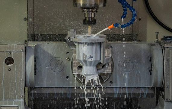 3d printed part in machine utilizing protolabs secondary operations